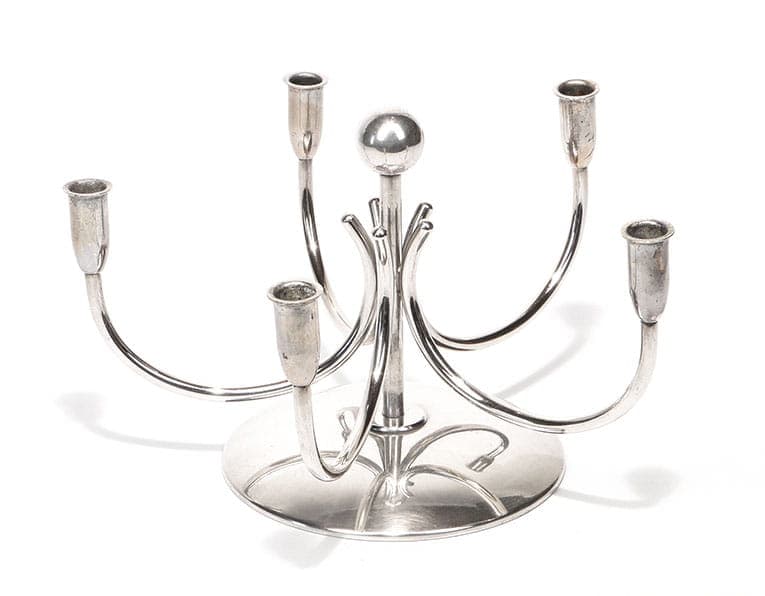 Five-armed candlestick New Look, silver, brass, Sweden, 1960s. - 261863