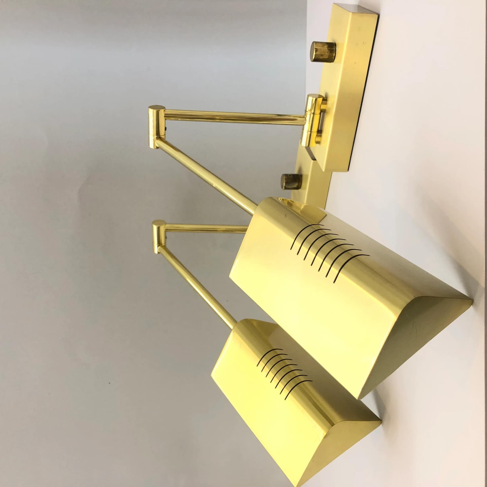 Brass Modernist Wall Sconces, Germany, 1990s - 19367