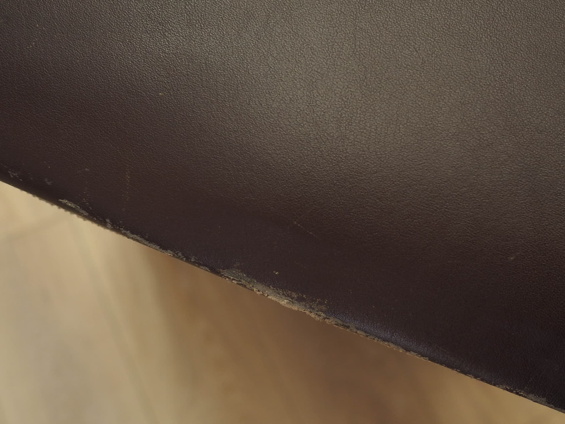 Fotel, skóra brązowa, Włochy, lata 60. - 261896