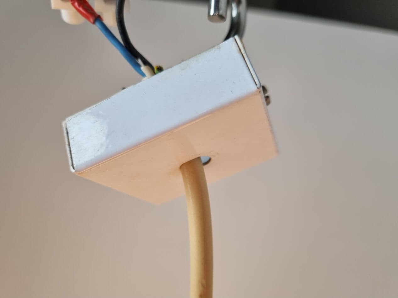 Lampa wisząca, opalowe szkło białe, mosiądz, Limburg, Niemcy, lata 70. - 268309