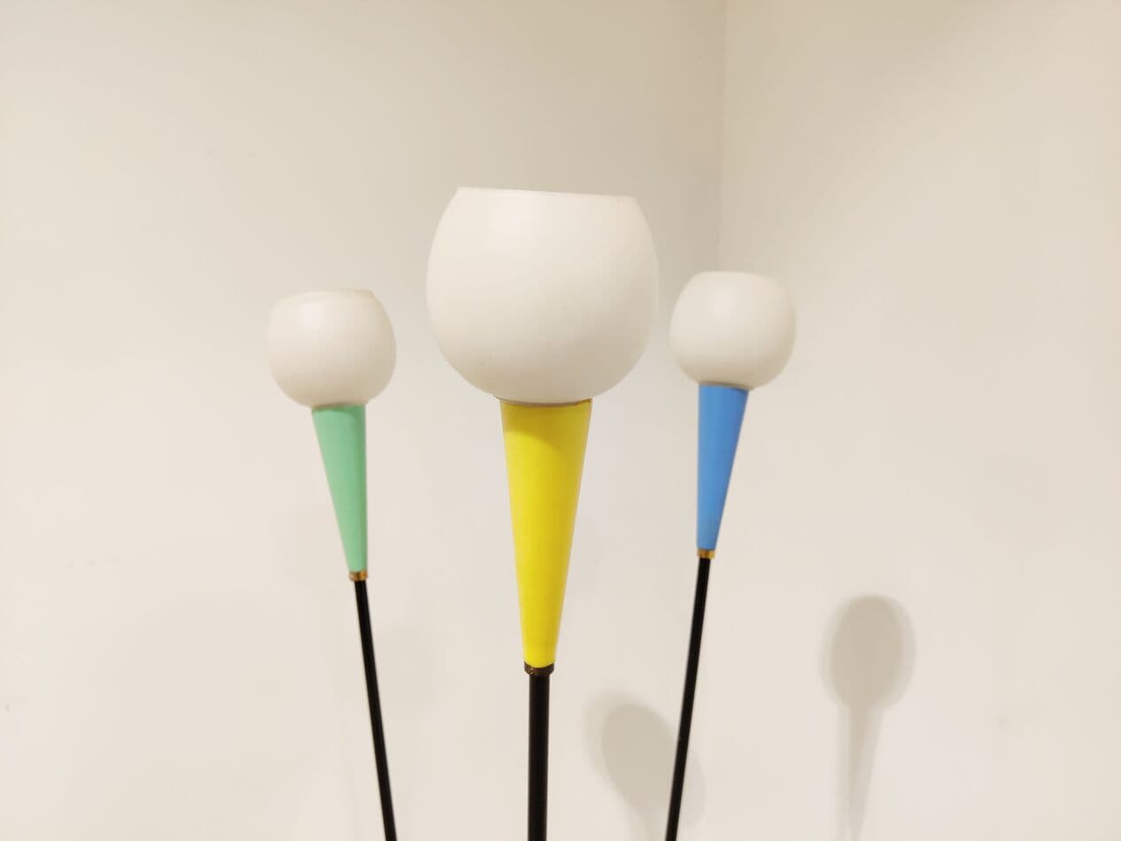 Lampa podłogowa, multikolor, metal, Belgia, lata 60. - 268185