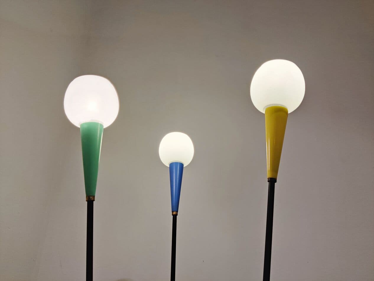 Lampa podłogowa, multikolor, metal, Belgia, lata 60. - 268182