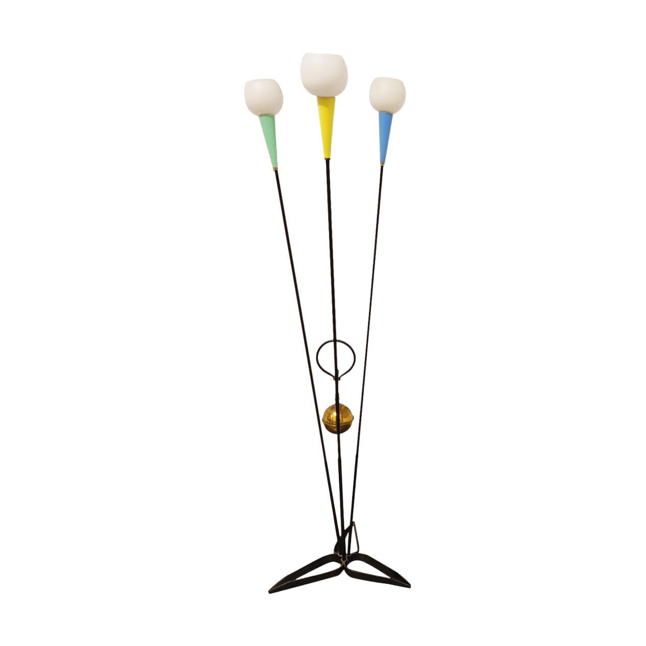 Lampa podłogowa, multikolor, metal, Belgia, lata 60.