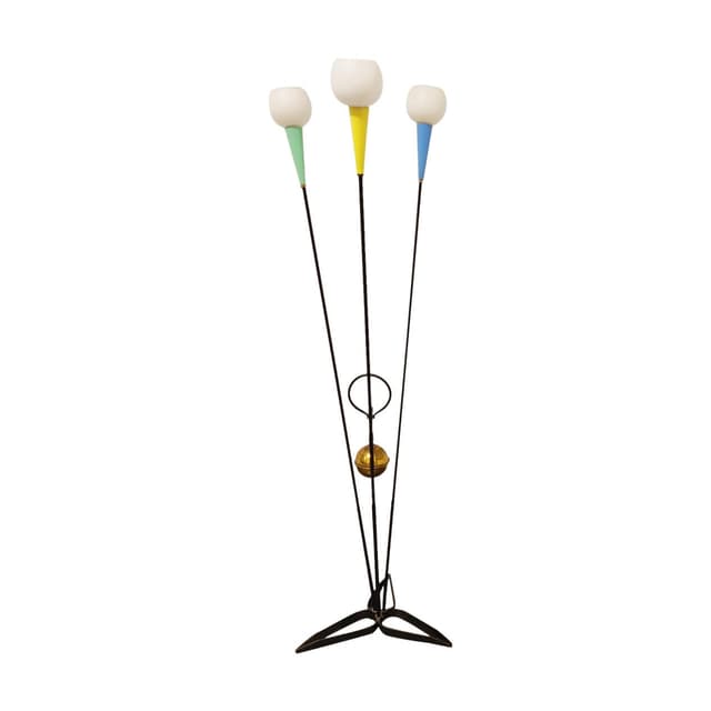 Lampa podłogowa, multikolor, metal, Belgia, lata 60. - WYMIARY