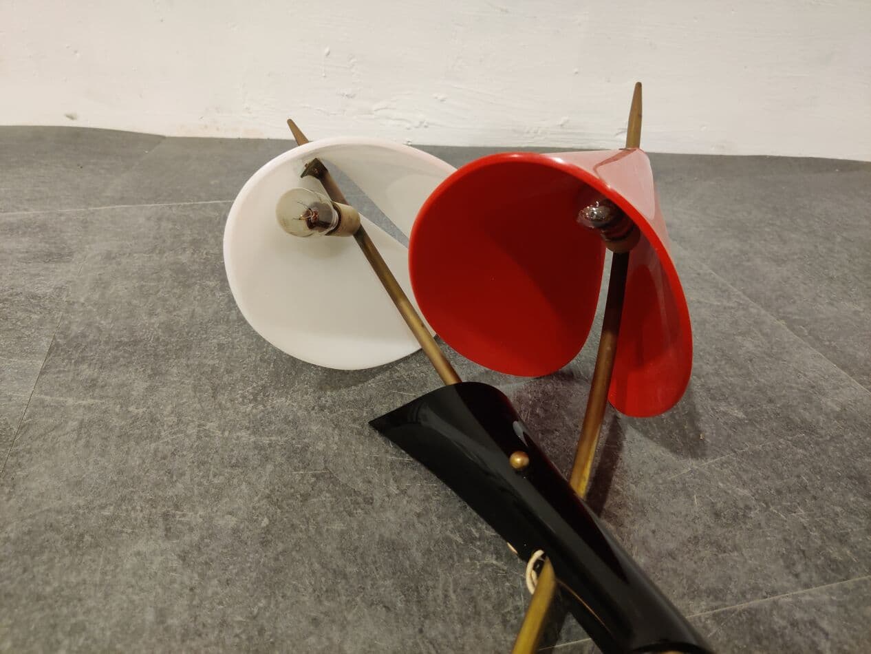 Kinkiet, multikolor, akryl, mosiądz, Włochy, lata 50. - 268104