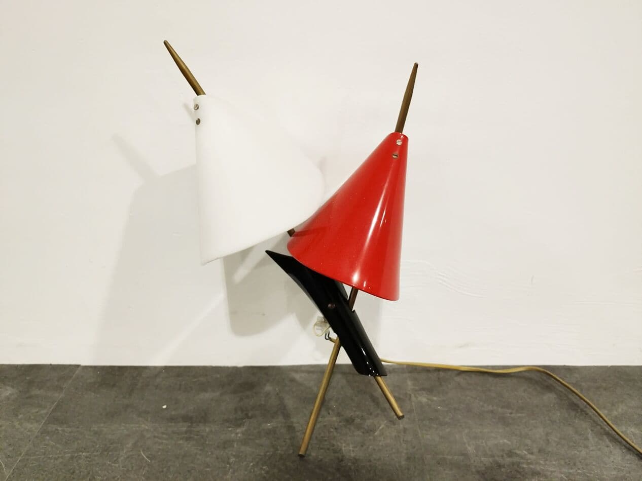 Kinkiet, multikolor, akryl, mosiądz, Włochy, lata 50. - 268101