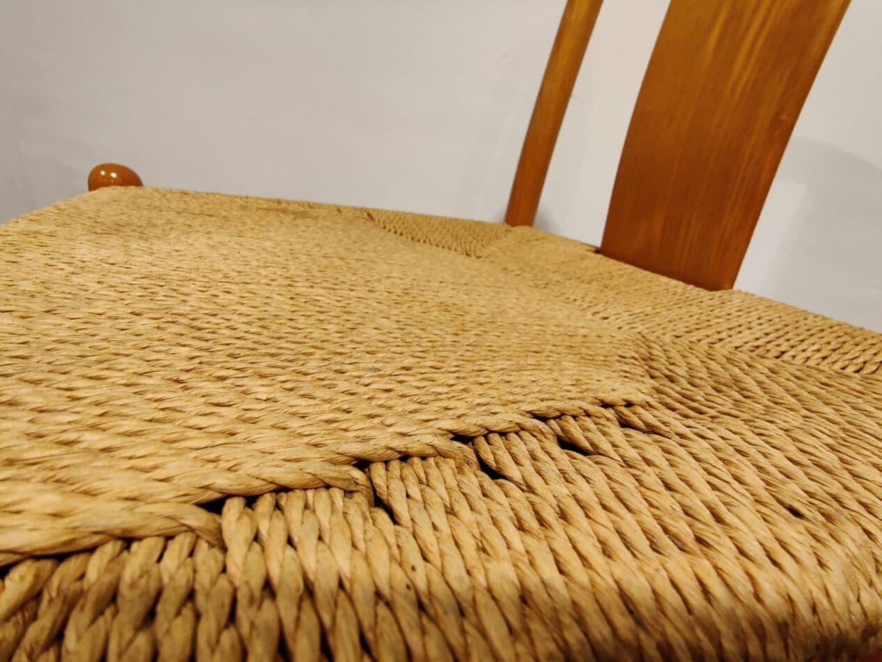 zestaw czterech krzeseł jadalnianych skandynawskich, dąb beżowy, Dania, lata 60. - 268076