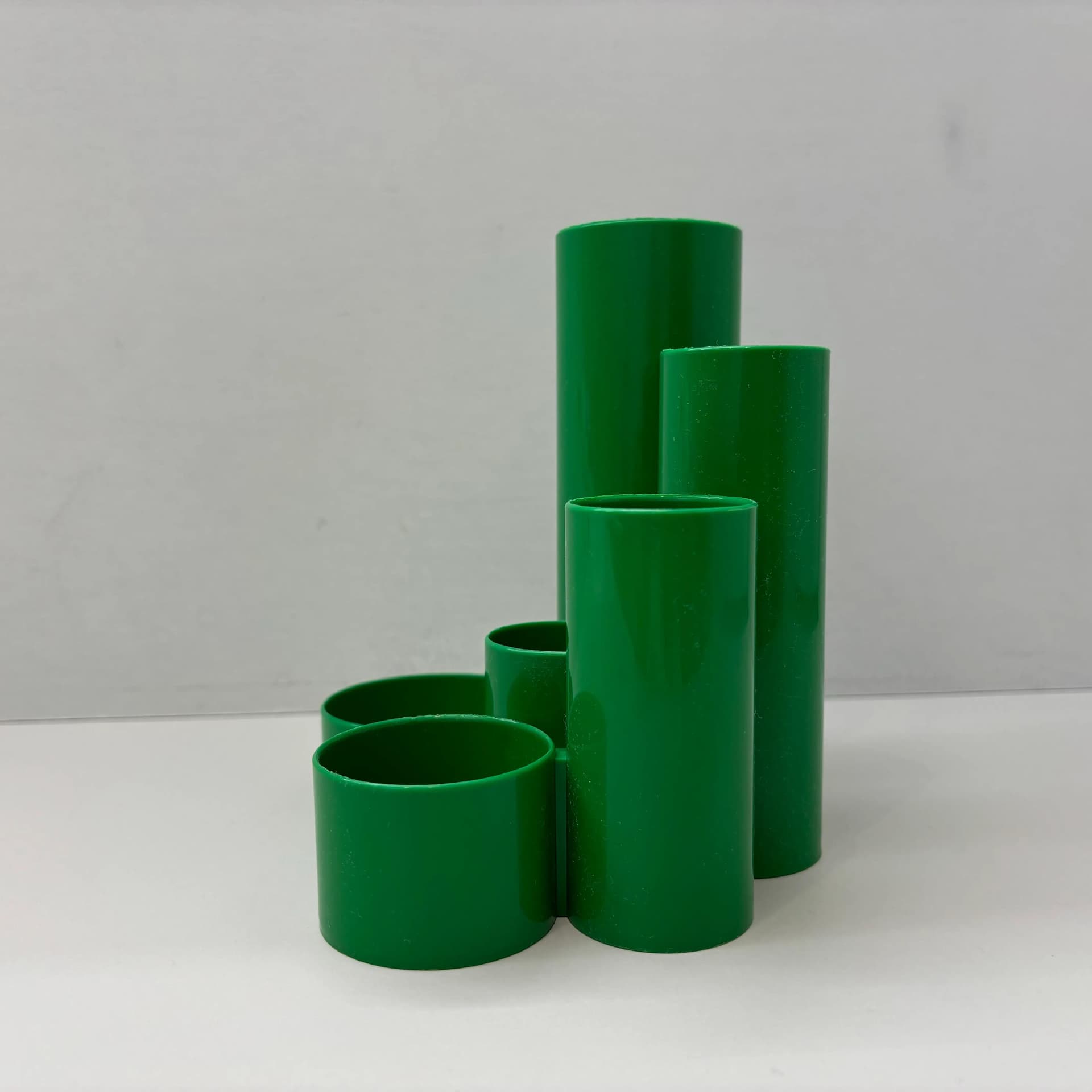 Organizer biurkowy, zielony, plastik, Włochy, lata 90. - 19569