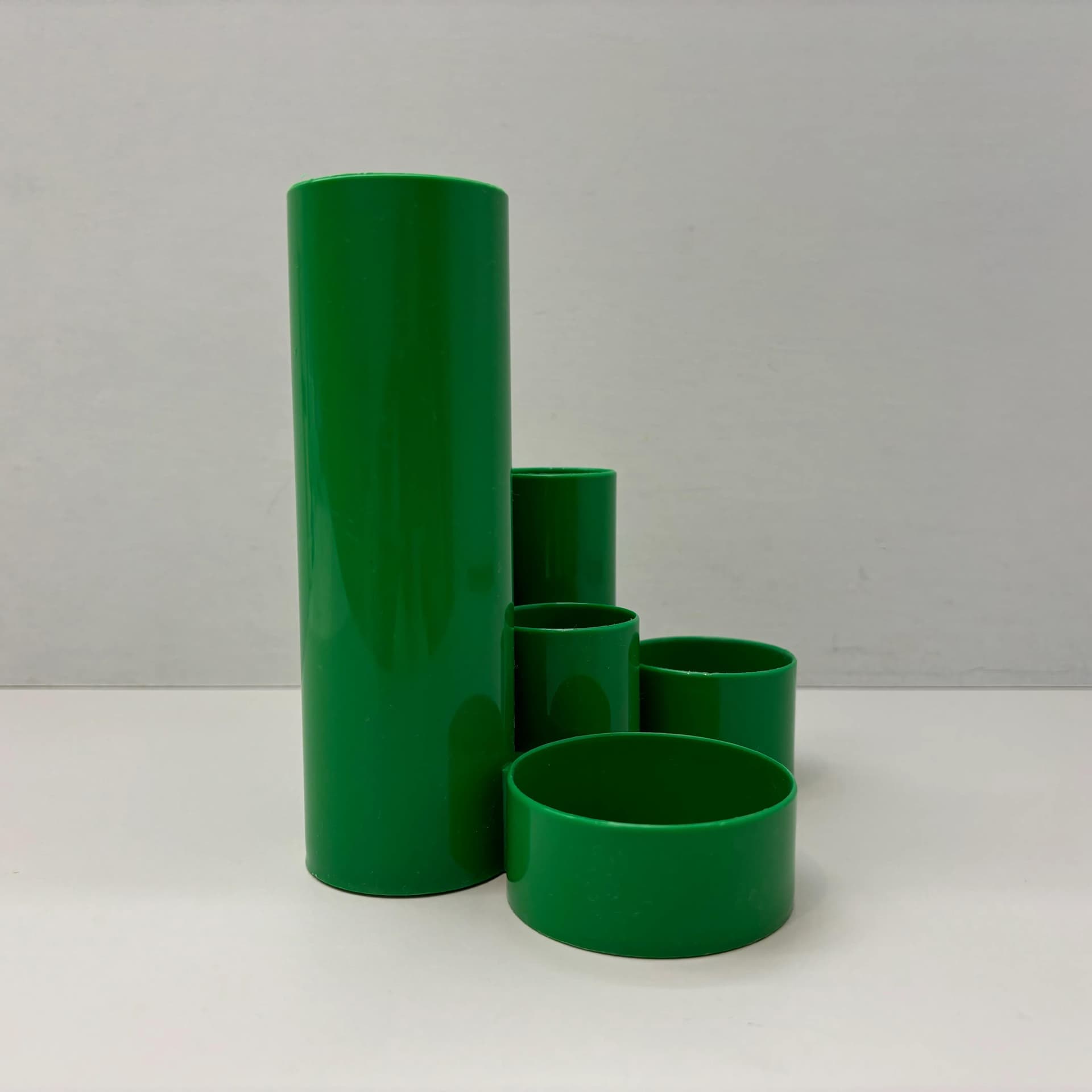 Organizer biurkowy, zielony, plastik, Włochy, lata 90. - 19571