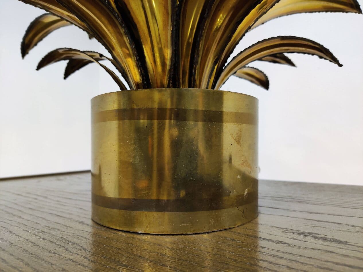 Lampa stołowa Flower, złoty, mosiądz, Maison Jansen, Francja, lata 70. - 267963