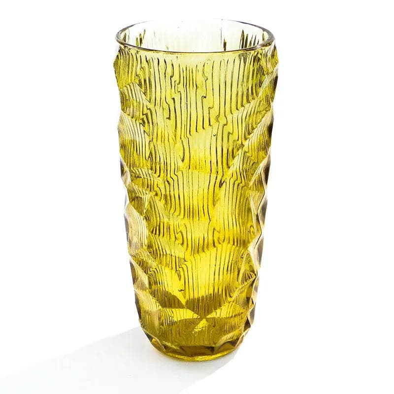 Wazon Okulus, topazowy, szkło, proj. J. S. Drost, Polska, lata 60. - 19641