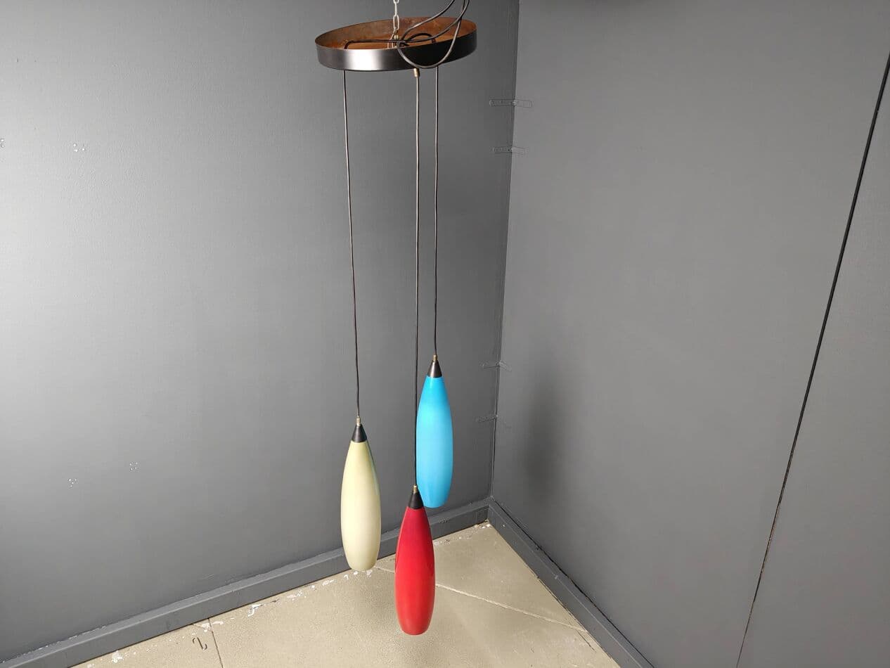 Żyrandol, multikolor, szkło, Vistosi, Włochy, lata 70. - 267577