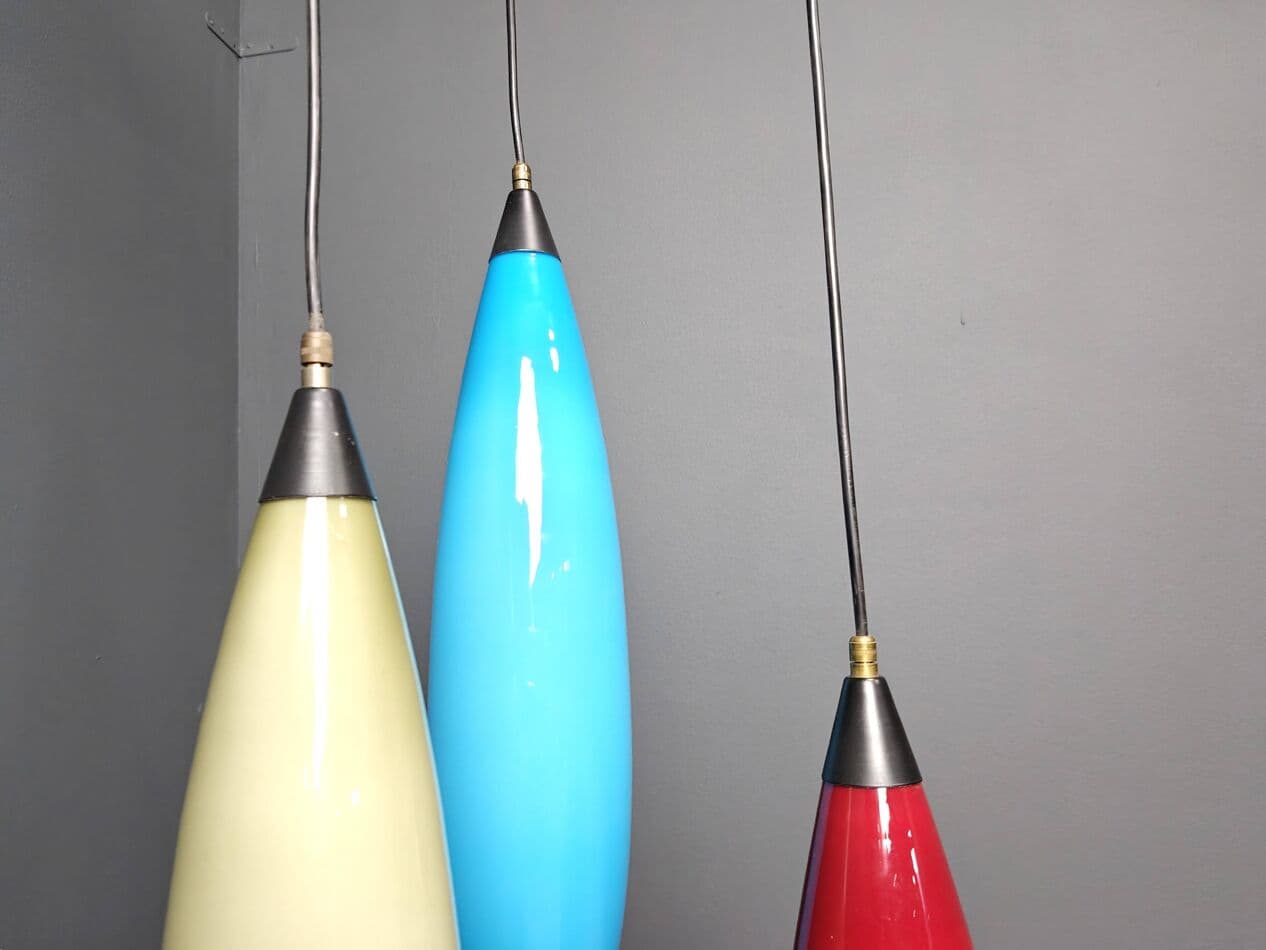 Żyrandol, multikolor, szkło, Vistosi, Włochy, lata 70. - 267587