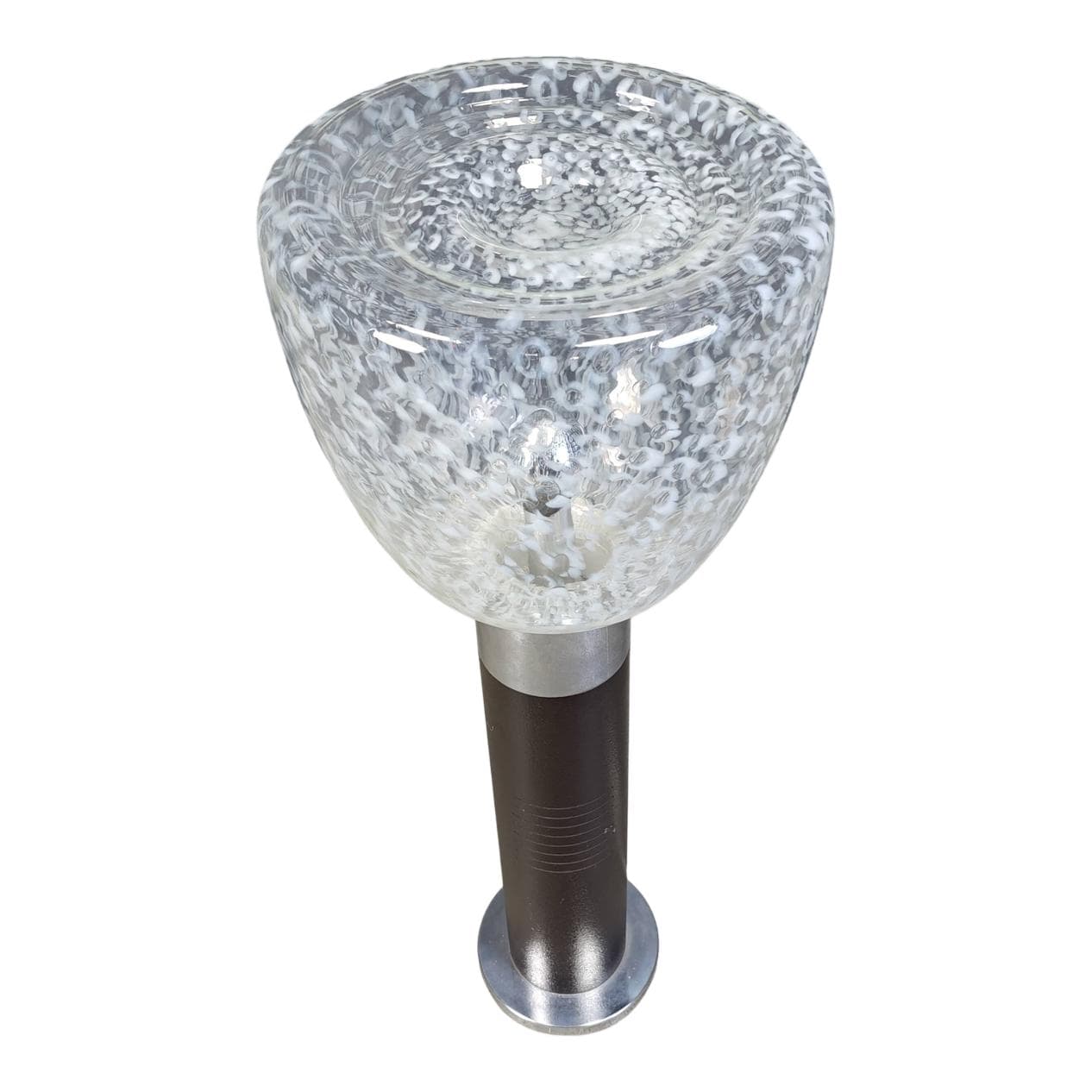 Floor lamp Space Age, Murano glass, brown chrome, Mazzega, Italy, 1970s.