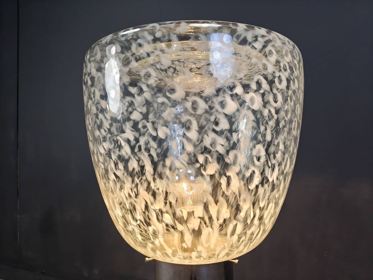 Floor lamp Space Age, Murano glass, brown chrome, Mazzega, Italy, 1970s. - 267532