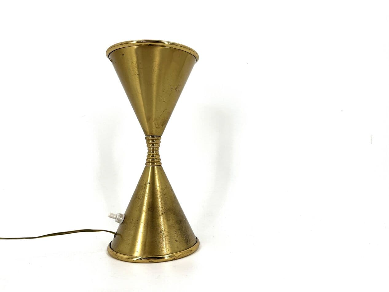 Lampa stołowa Clessidra, mosiądz złoty, proj. A. Lelli, Arredoluce, Włochy, lata 60. - 267355