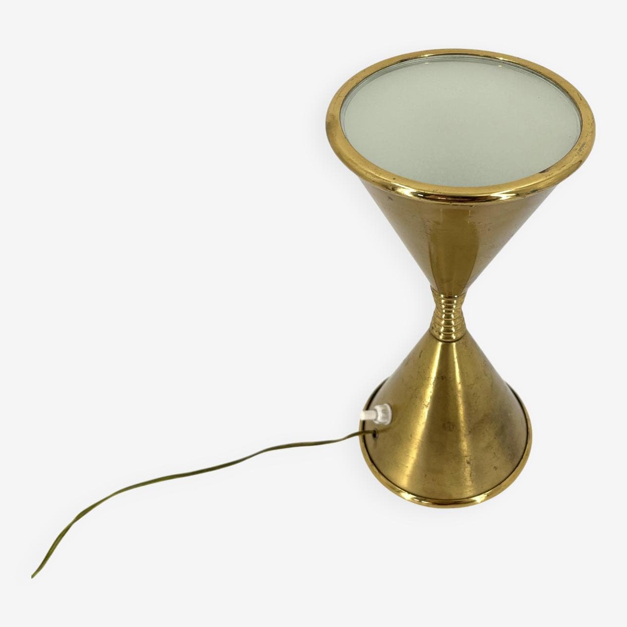 Lampa stołowa Clessidra, mosiądz złoty, proj. A. Lelli, Arredoluce, Włochy, lata 60. - 267361