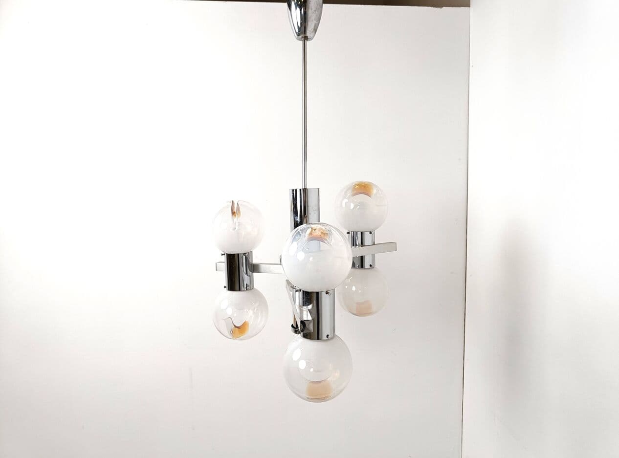 Żyrandol Mazzega, multikolor, szkło Murano, Mazzega, Włochy, lata 60. - 266579