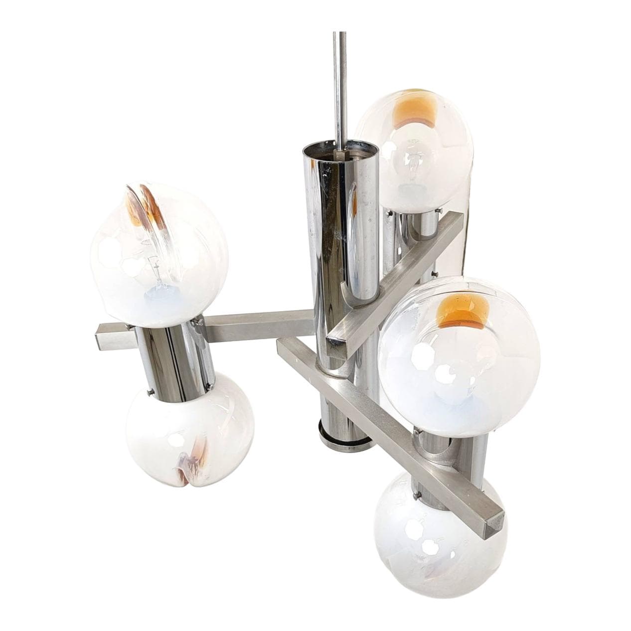 Żyrandol Mazzega, multikolor, szkło Murano, Mazzega, Włochy, lata 60.