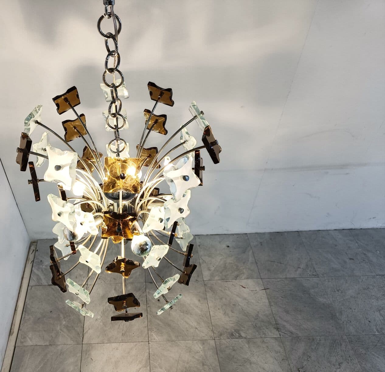 Żyrandol Sputnik, multikolor, szkło, Włochy, lata 70. - 266258