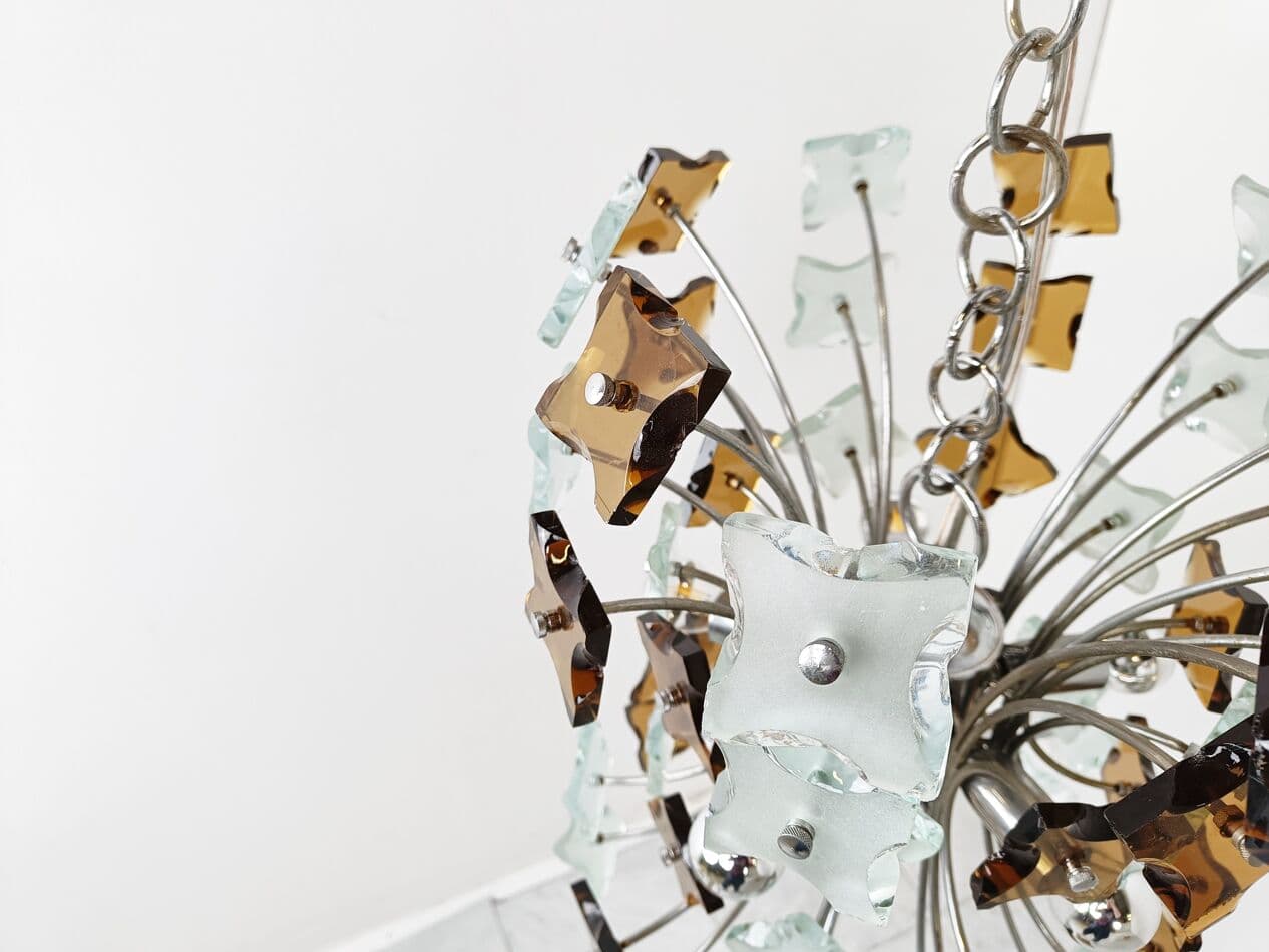 Żyrandol Sputnik, multikolor, szkło, Włochy, lata 70. - 266257