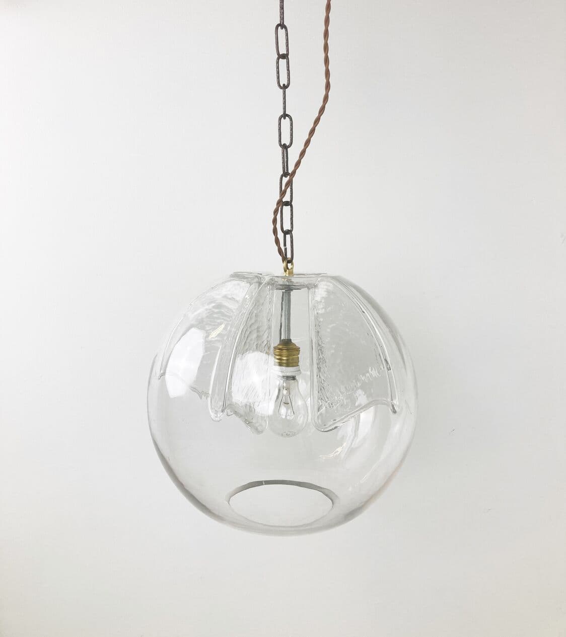 Pendant lamp, transparent glass, Peill & Putzler, Germany, 1970s. - 266053