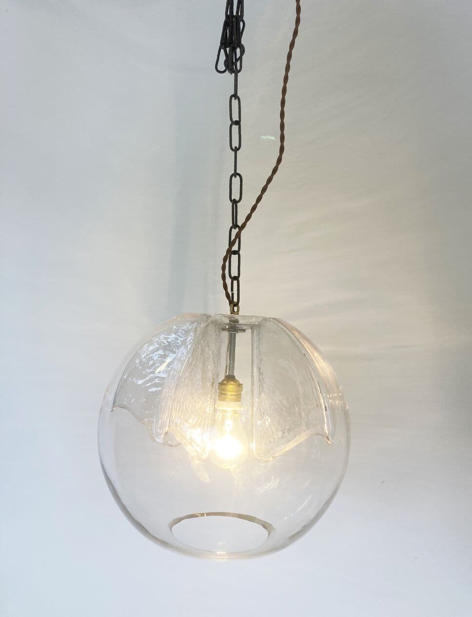 Pendant lamp, transparent glass, Peill & Putzler, Germany, 1970s. - 266044