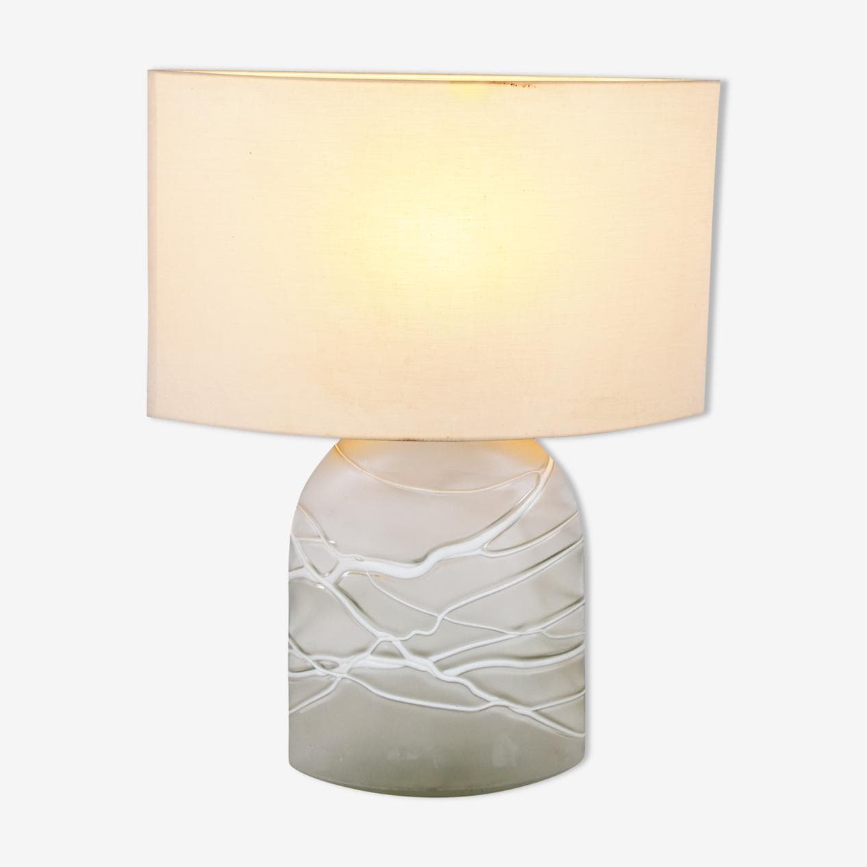 Lampa stołowa, biały, szkło, Peill & Putzler, Niemcy, lata 60. - 265897