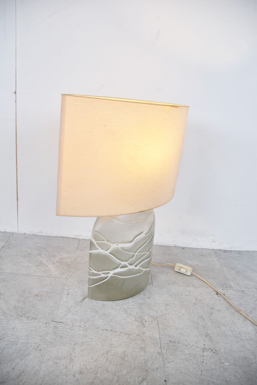 Lampa stołowa, biały, szkło, Peill & Putzler, Niemcy, lata 60. - 265898