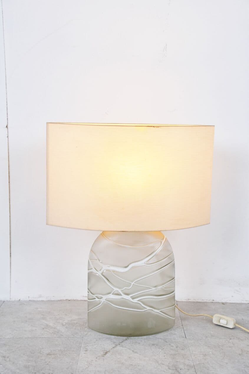 Lampa stołowa, biały, szkło, Peill & Putzler, Niemcy, lata 60. - 265905