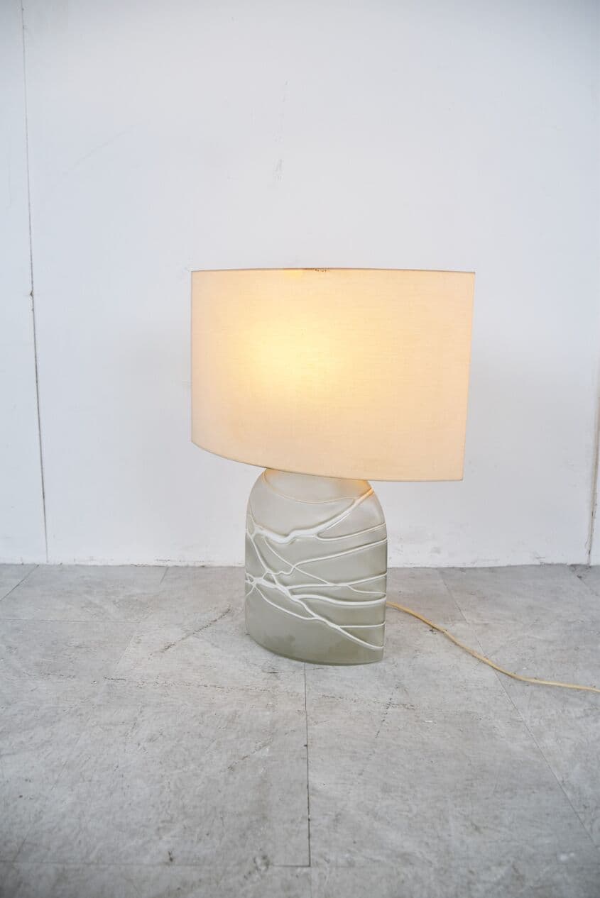 Lampa stołowa, biały, szkło, Peill & Putzler, Niemcy, lata 60. - 265900