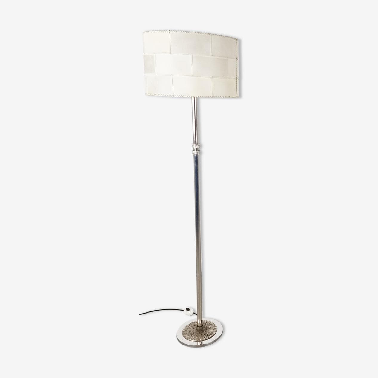 Lampa podłogowa brutalistyczna, metal chromowany srebrny, Niemcy, lata 70. - 265693