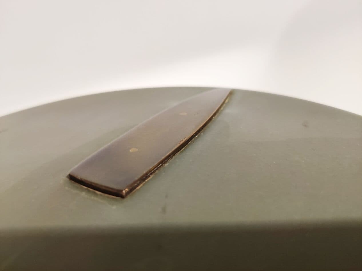 Table lamp, green metal, by L. Kalff, Philips, Netherlands, 1950s. - 265521