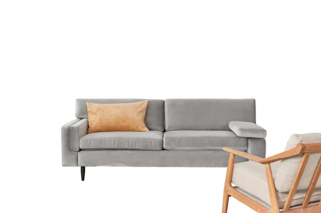 Sofa Helsinki, szary velvet, Polska, lata 90. - WYMIARY