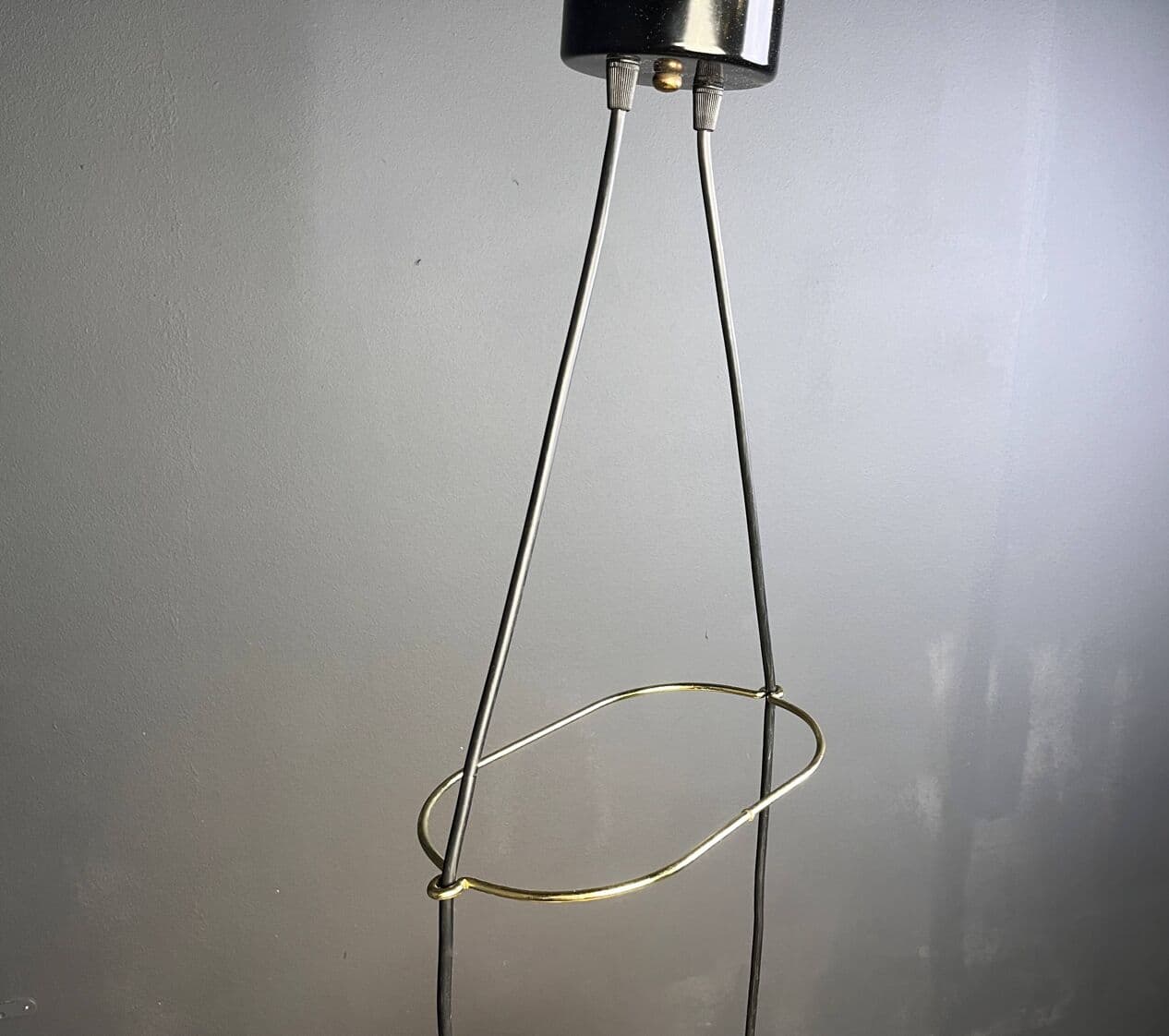 Pendant light, yellow beige glass, Vistosi, Italy, 1970s. - 264642