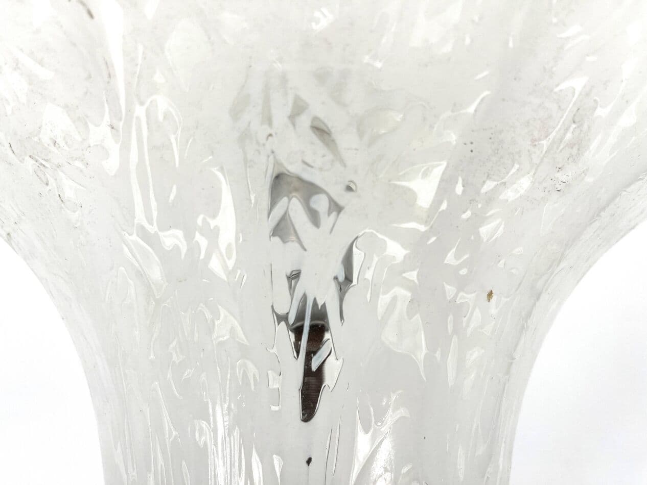 Lampa stołowa, szkło Murano białe, chrom, proj. C. Nason, Mazzega, Włochy, lata 70. - 264624