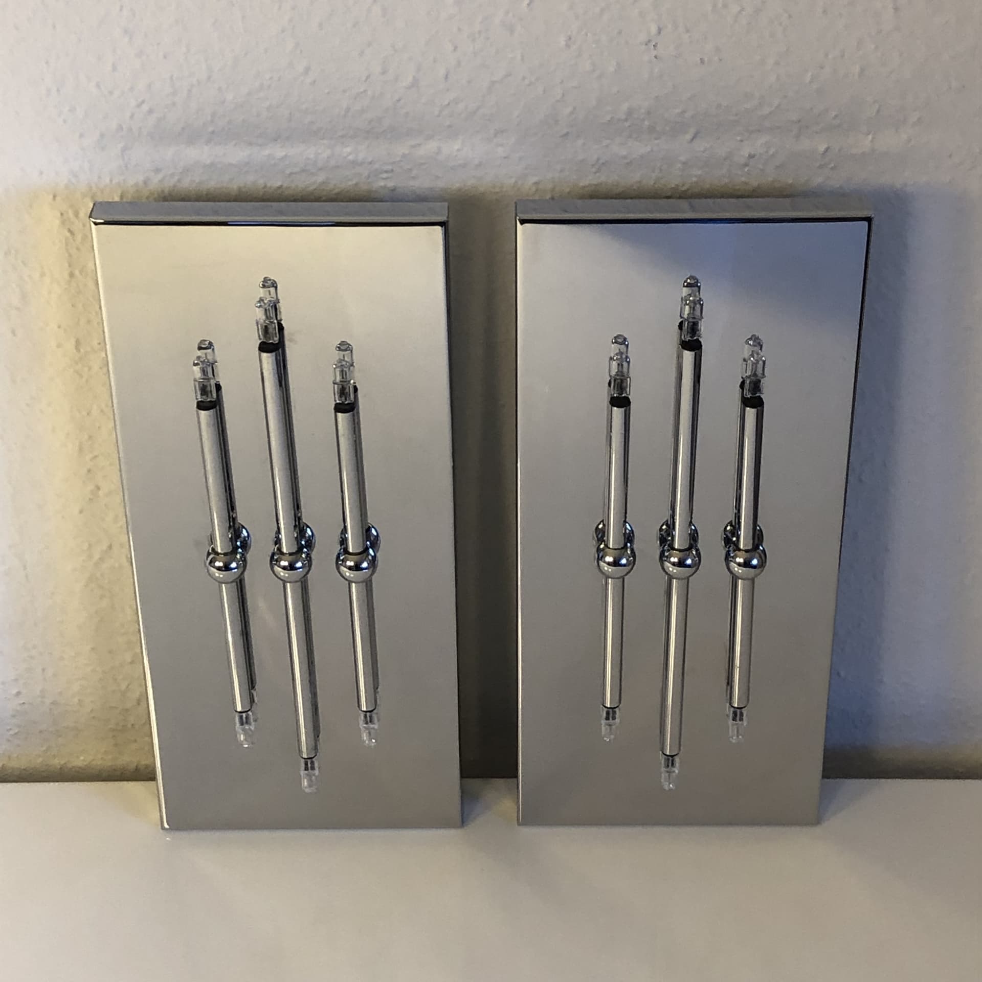 Chromowane kinkiety ścienne, Bankamp Leuchten, Niemcy, lata 80. - 19912