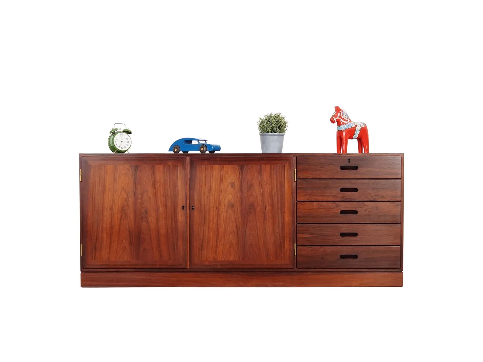 Komoda, palisander brązowy, proj. K. Winding, Dania, lata 70.