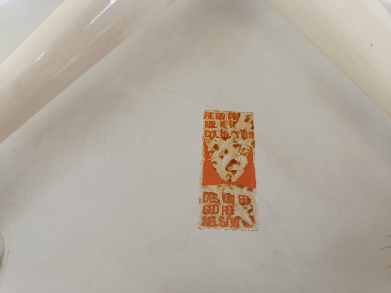 Zestaw czterech foteli Space Age Daf, biały, włókno szklane, Herman Miller, USA, lata 60. - 263478