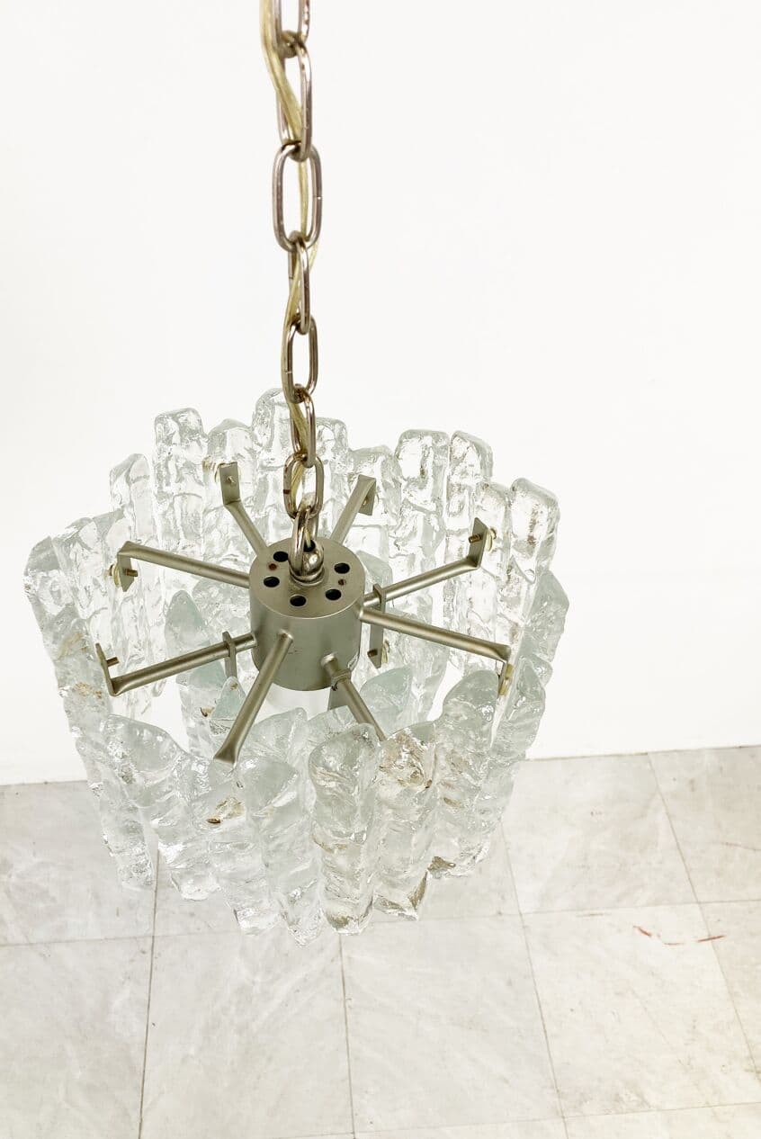 Lampa wisząca Ice Crystal, szkło transparentne, Kalmar, Austria, lata 60. - 263250