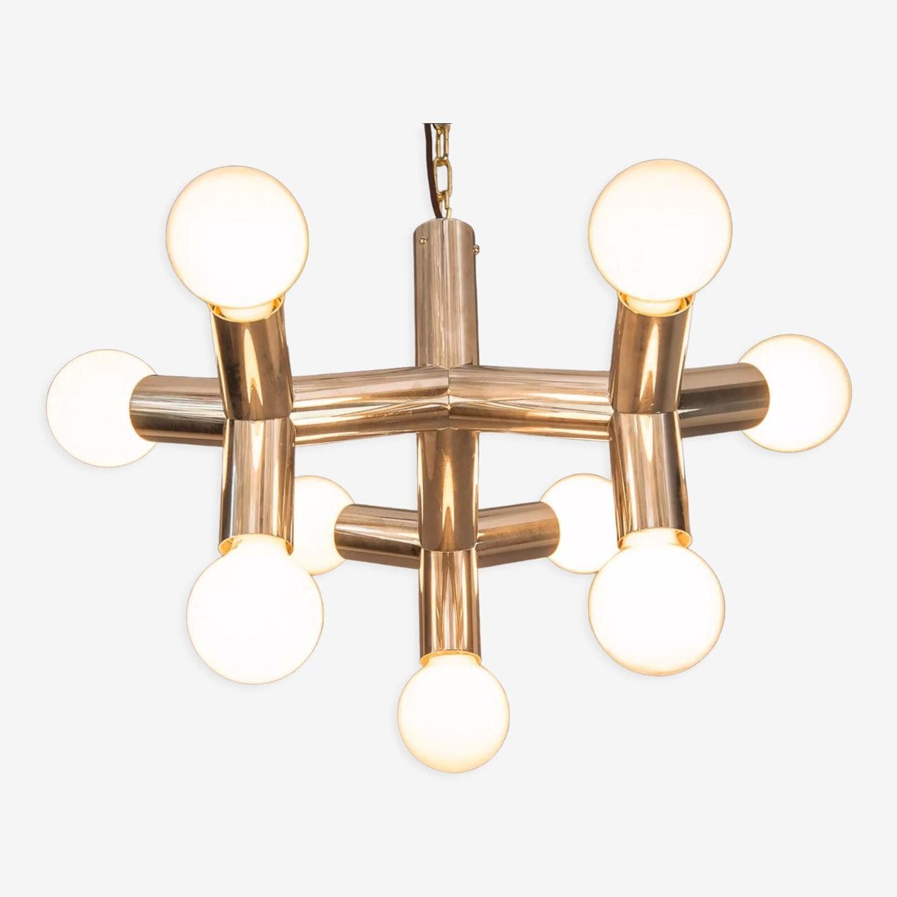 Żyrandol Space Age, srebrny, metal, Austria, lata 70. - 263140