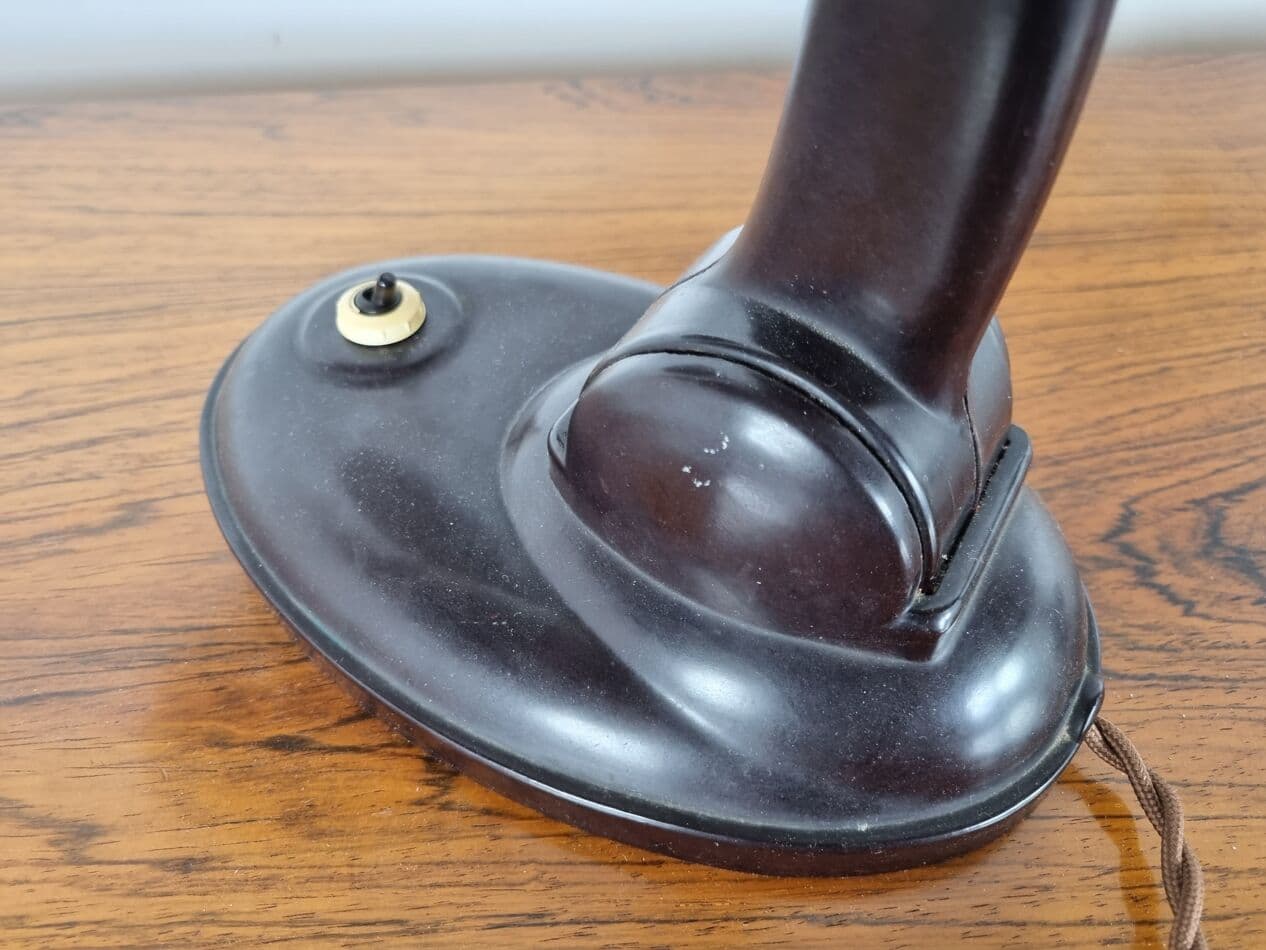 Para lamp stołowych, bakelit brązowy, proj. E. Kirkman Cole, Wielka Brytania, lata 30. - 262895