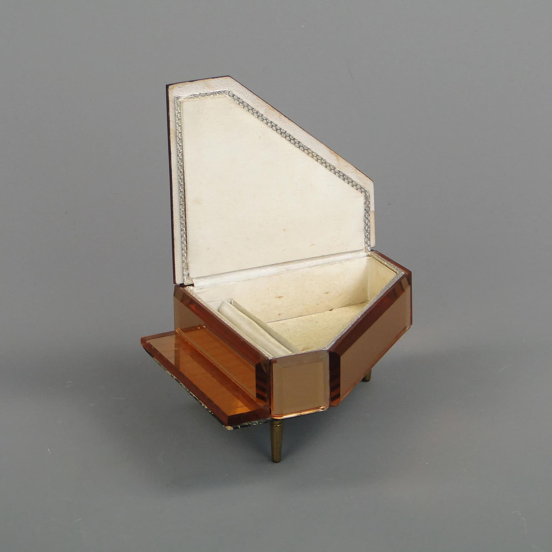Jewelry Box Grand Piano, copper crystal, France, 1950s - 20134