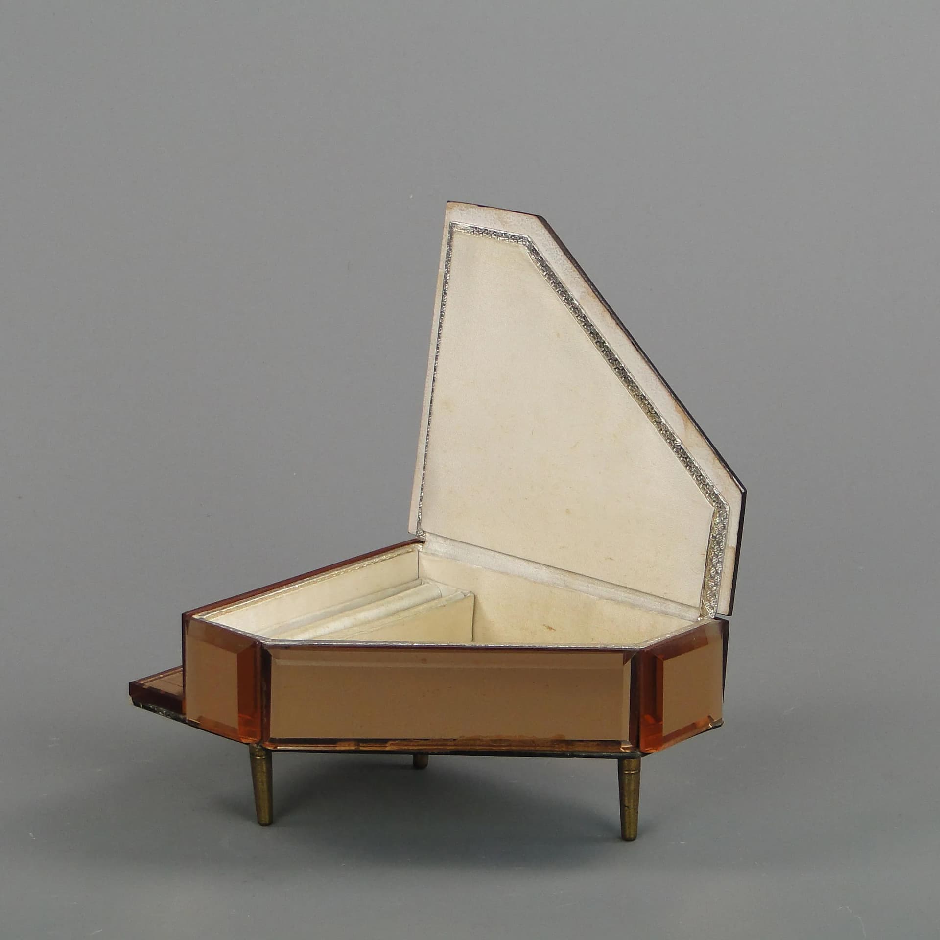 Jewelry Box Grand Piano, copper crystal, France, 1950s - 20137