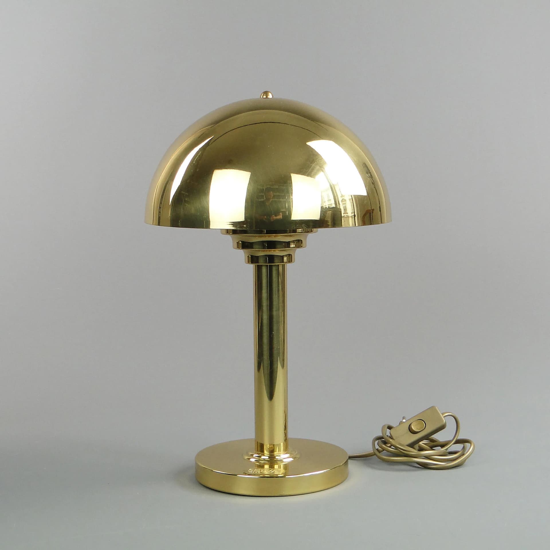 Lampa stołowa Art Deco, złoty mosiądz, Selva, Włochy, lata 70. - 20120