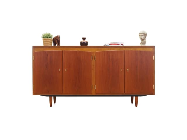 Sideboard, orange teak, Denmark, 1960s. - DIMENSION