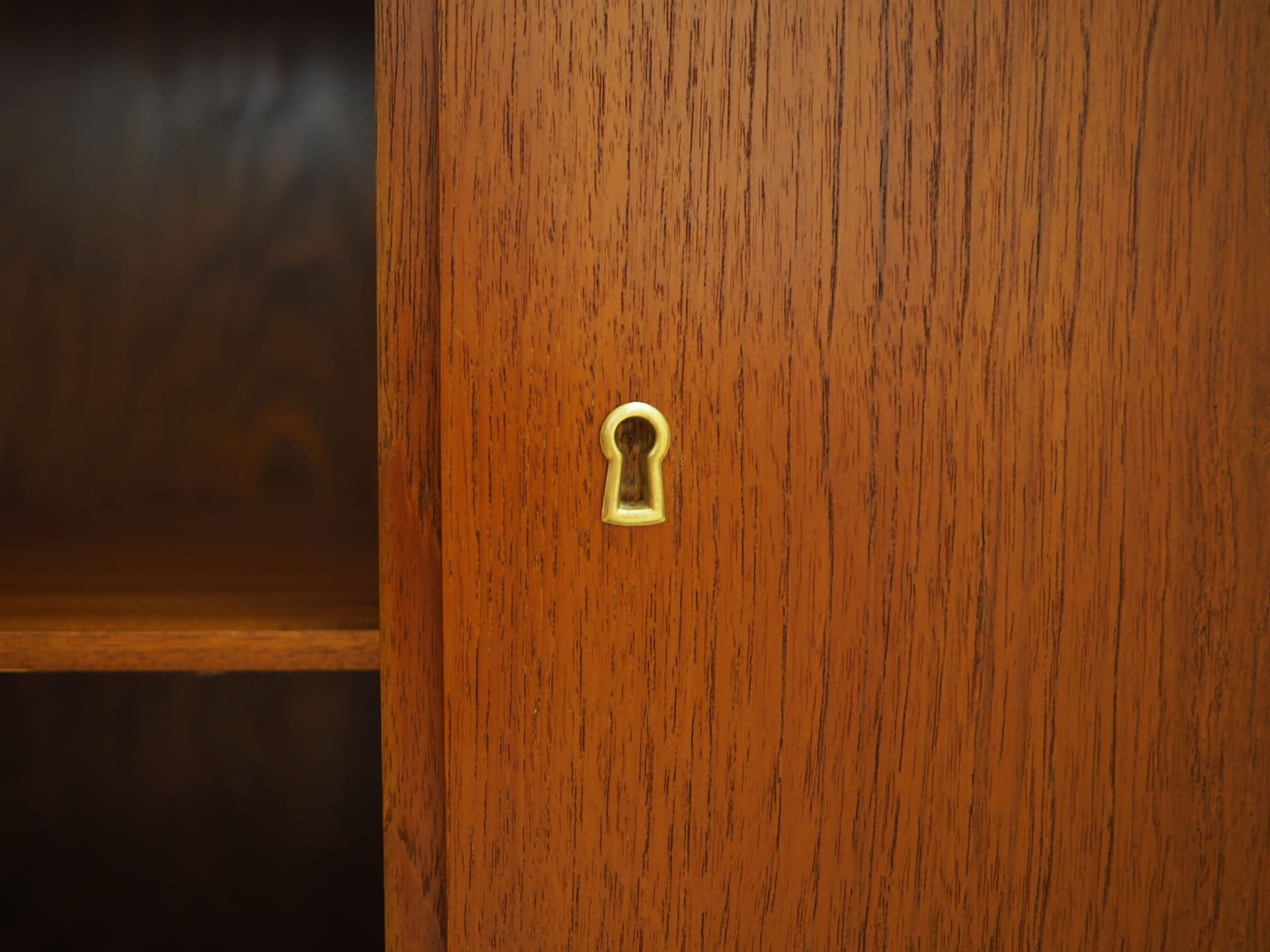 Sideboard, orange teak, Denmark, 1960s. - 75886