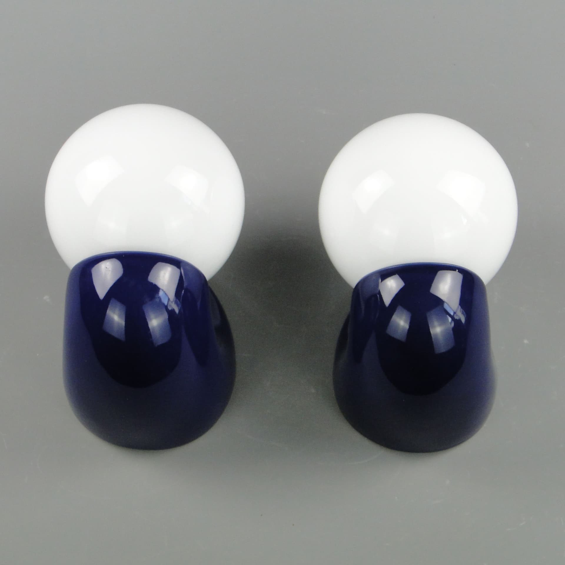 Para kinkietów, ceramika granatowa, Polska, lata 70. - 2091