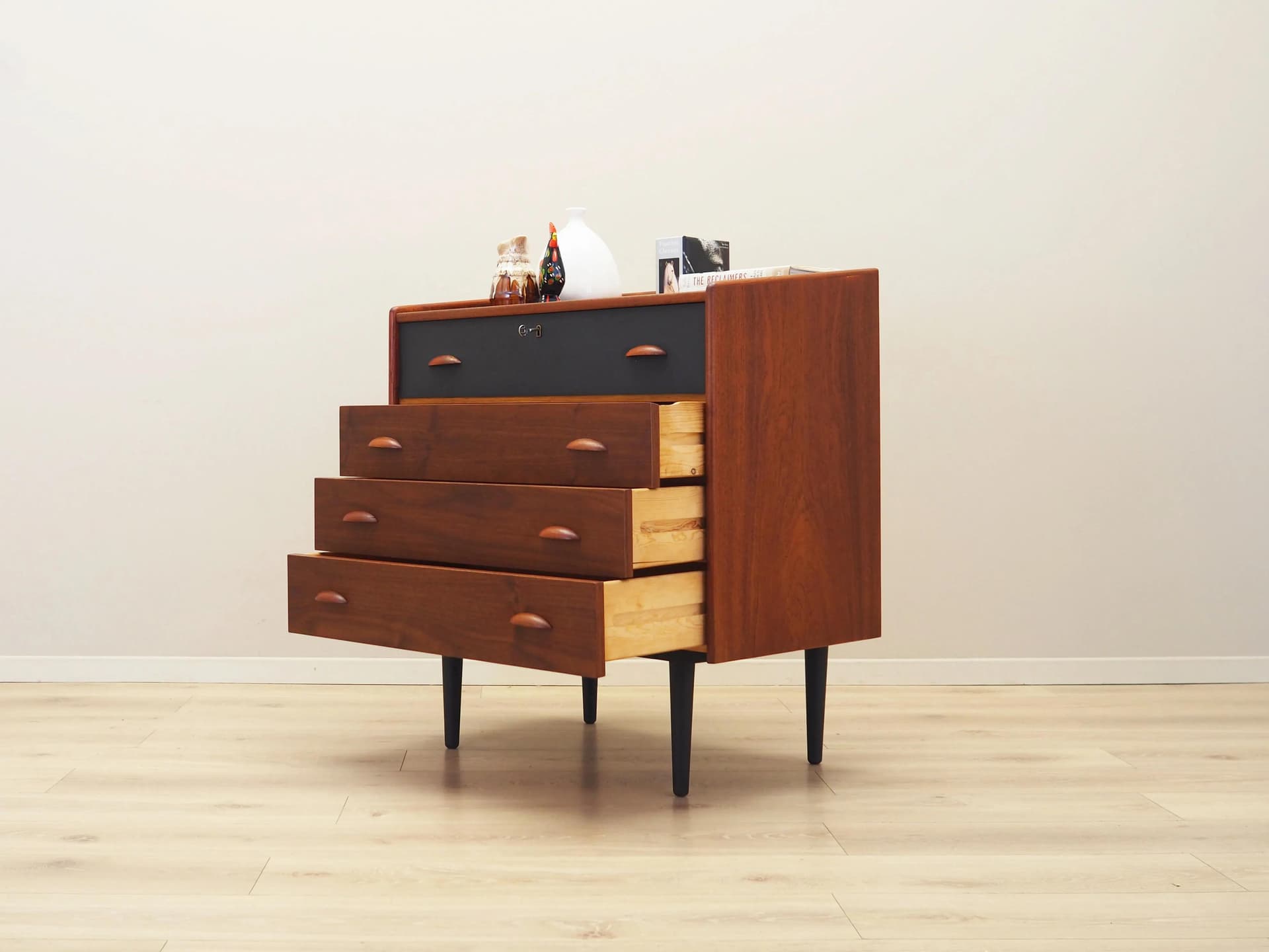 Dressing Table, teak, black legs, Denmark, 1970s - 20170