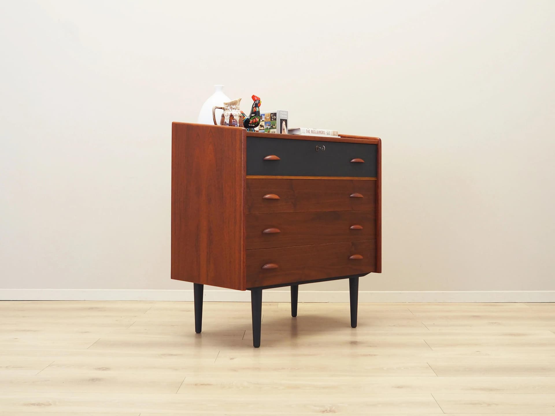Dressing Table, teak, black legs, Denmark, 1970s - 20171